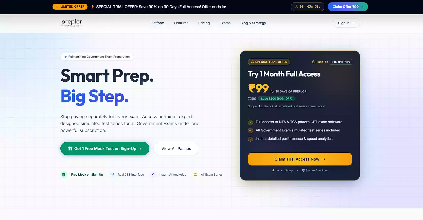 Preplor AI Paper & Testing Platform